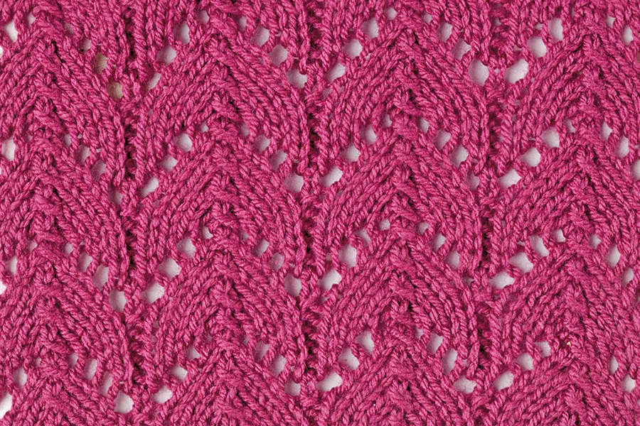Lace knitting stitches, Seashells