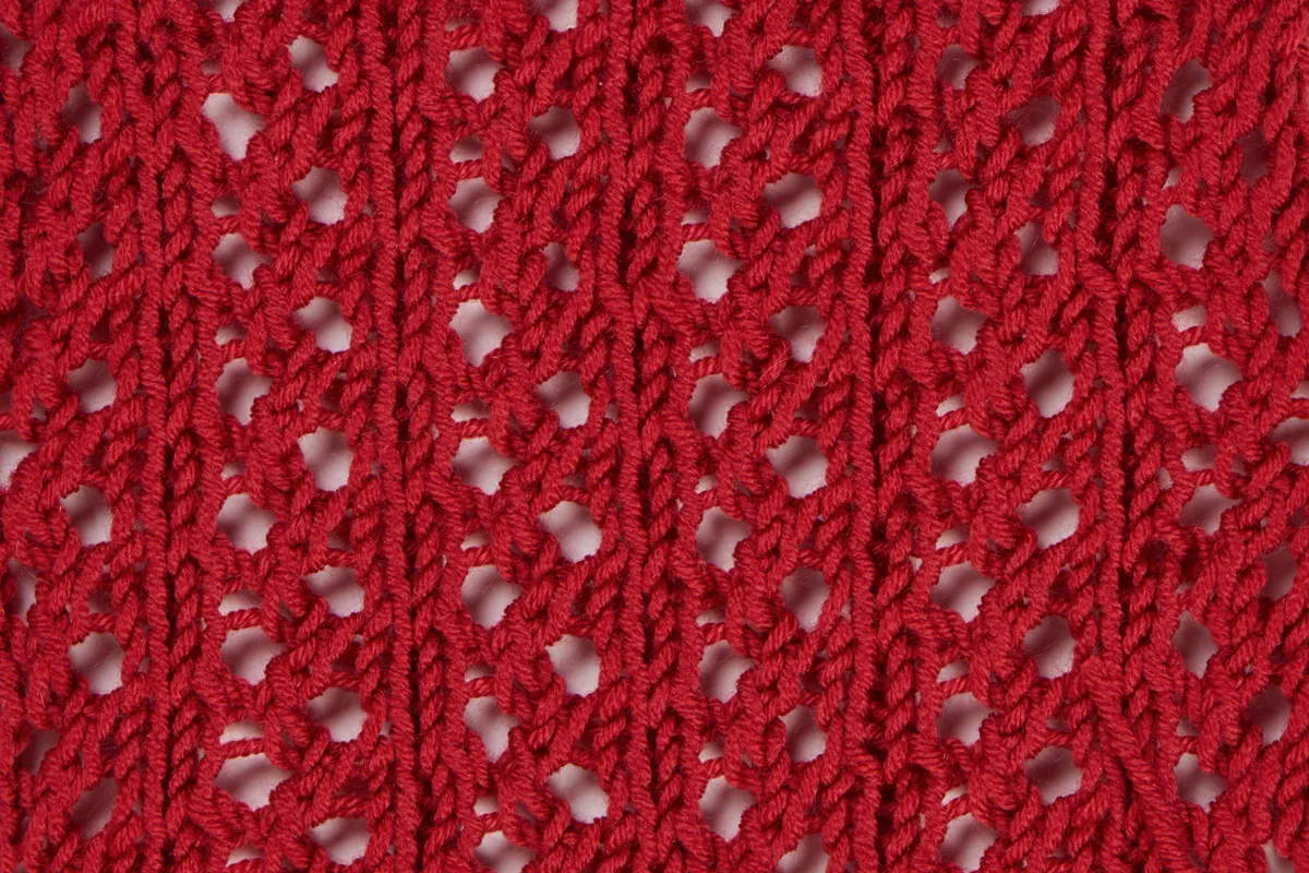 Lace knitting stitches Zigs and Zags
