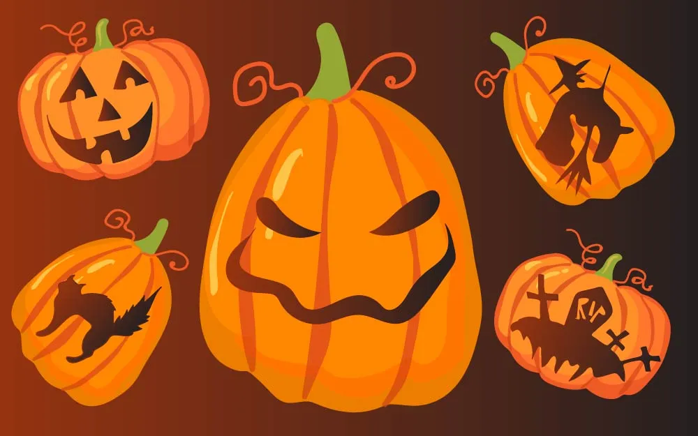 Fere pumpkin carving patterns from Reader's Digest