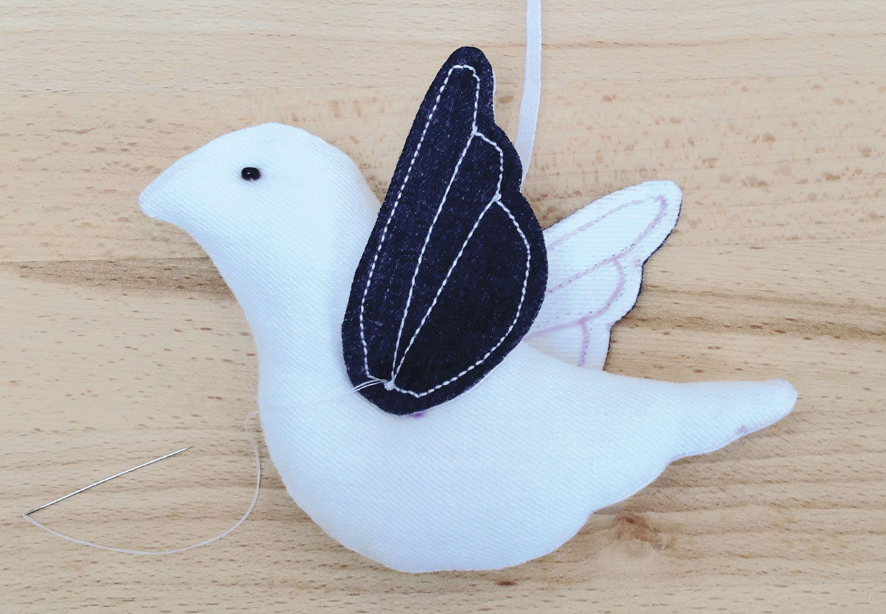 How to make dove decorations step five
