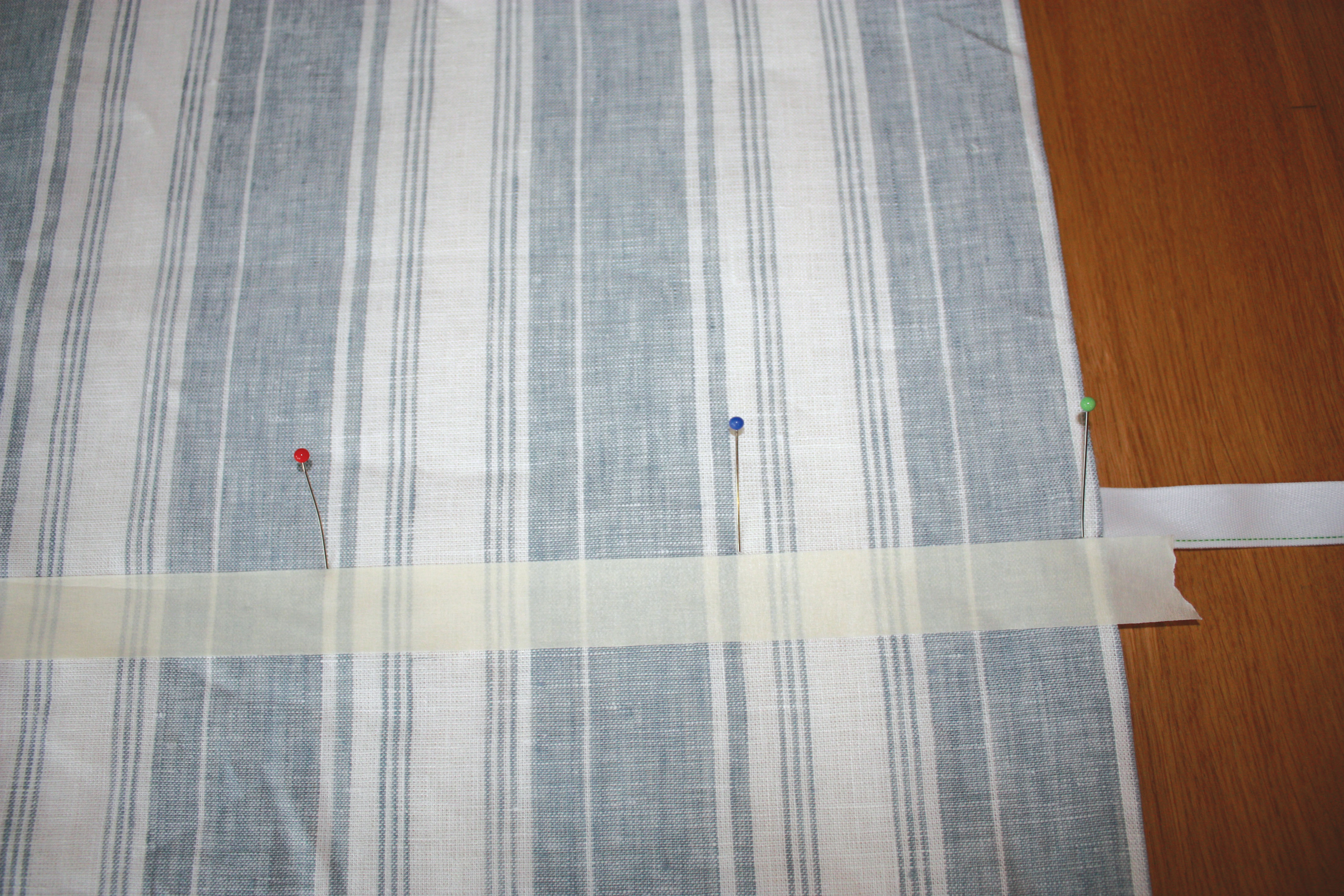 How to make Roman blinds step five