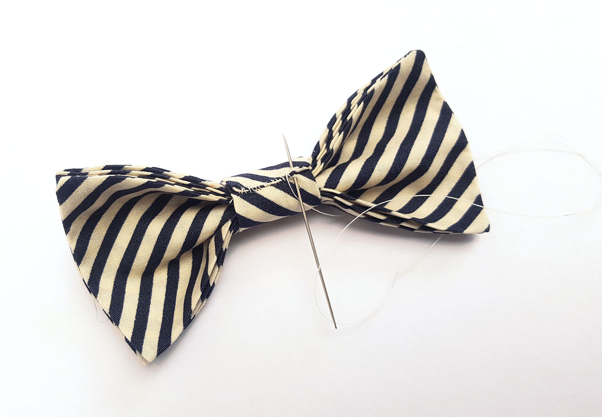 How to sew a bow tie step three
