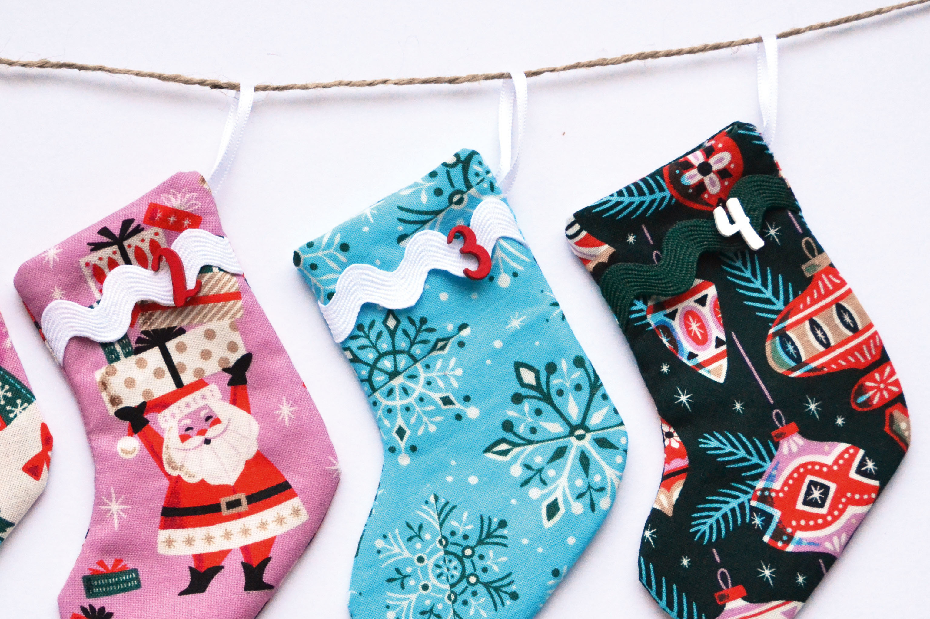 How to sew advent calendar stockings step twelve