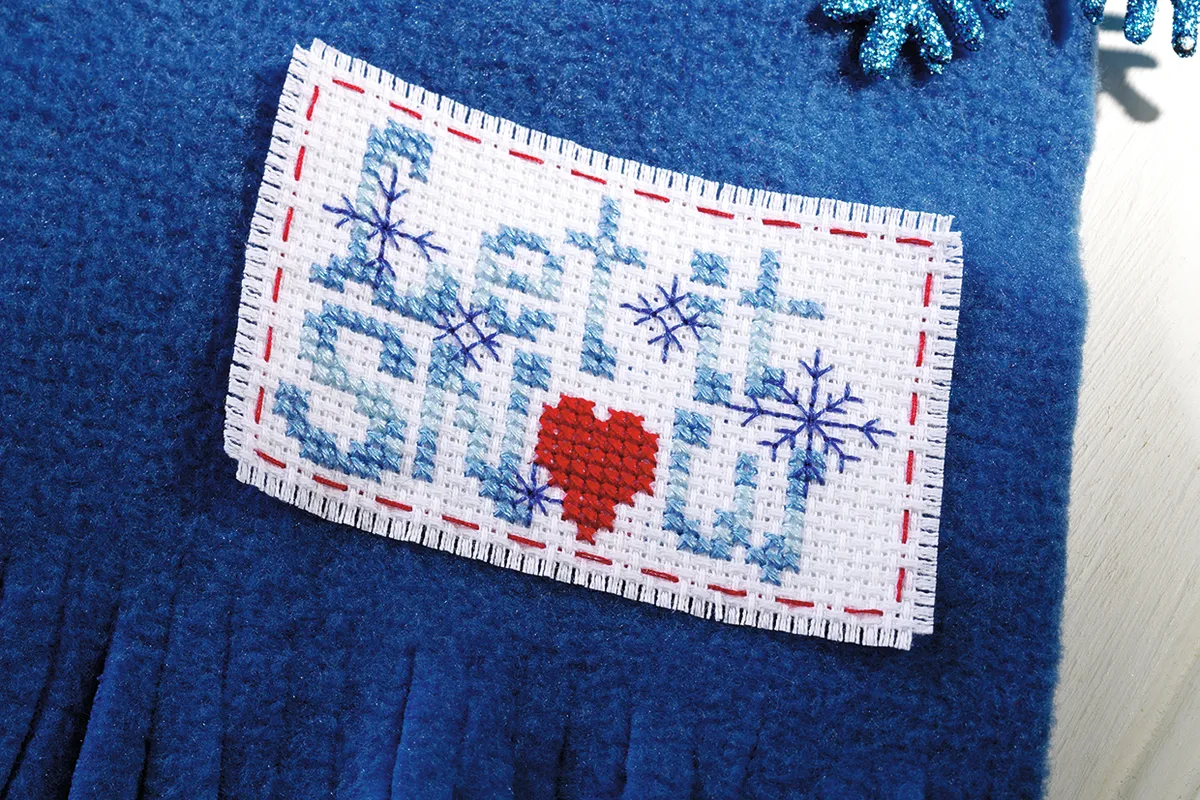 christmas cross stitch charts scarf
