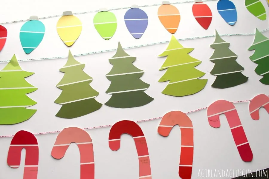 Paint chip Christmas Garland