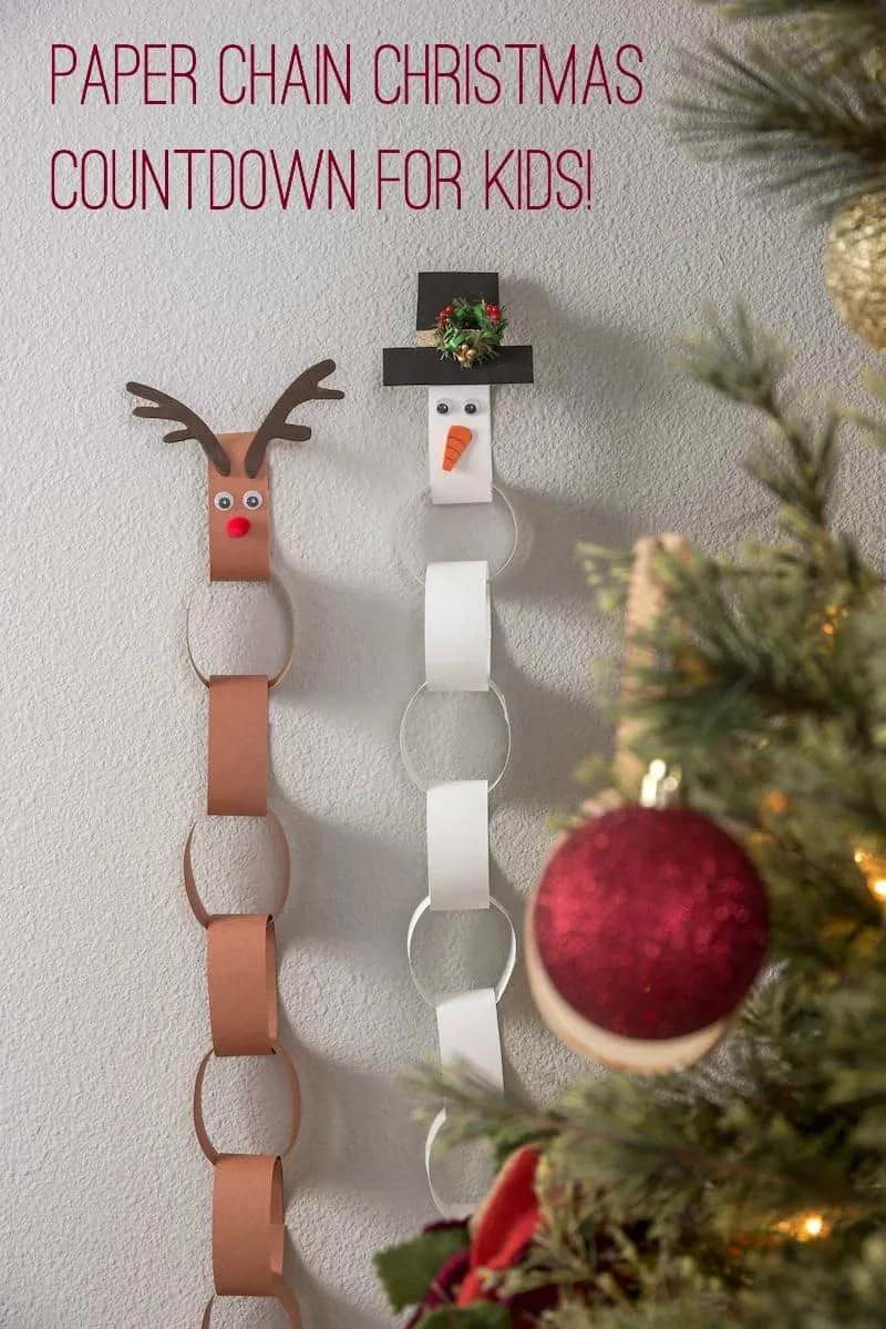 Christmas Crafts for Kids Paper Chain Advent Countdown