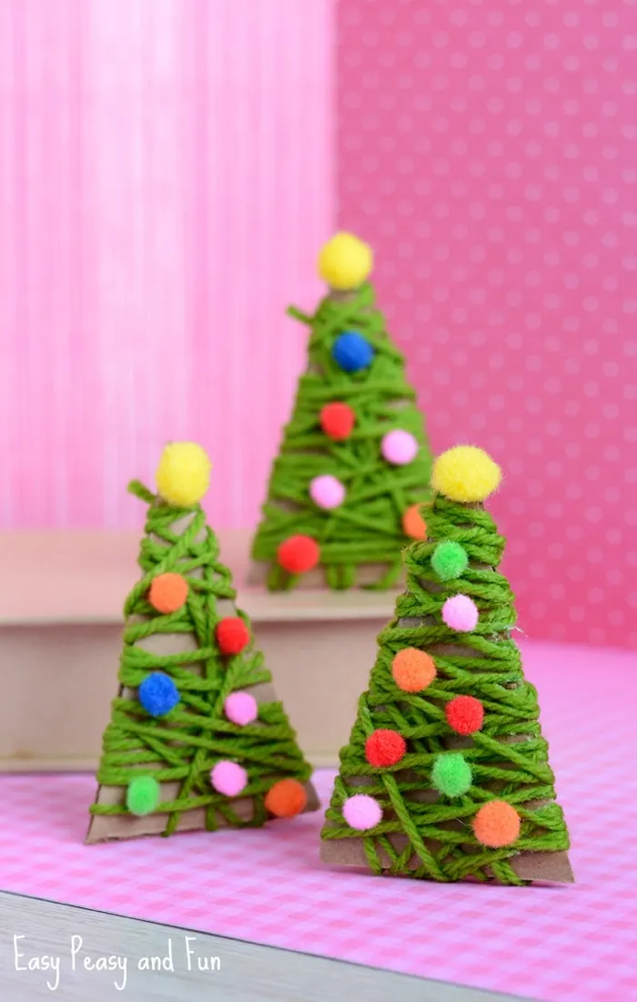 Fun, festive, handmade Christmas tree ornament of a woman's pink