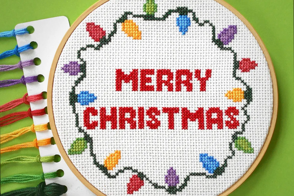 Christmas cross stitch kits uk fairy lights