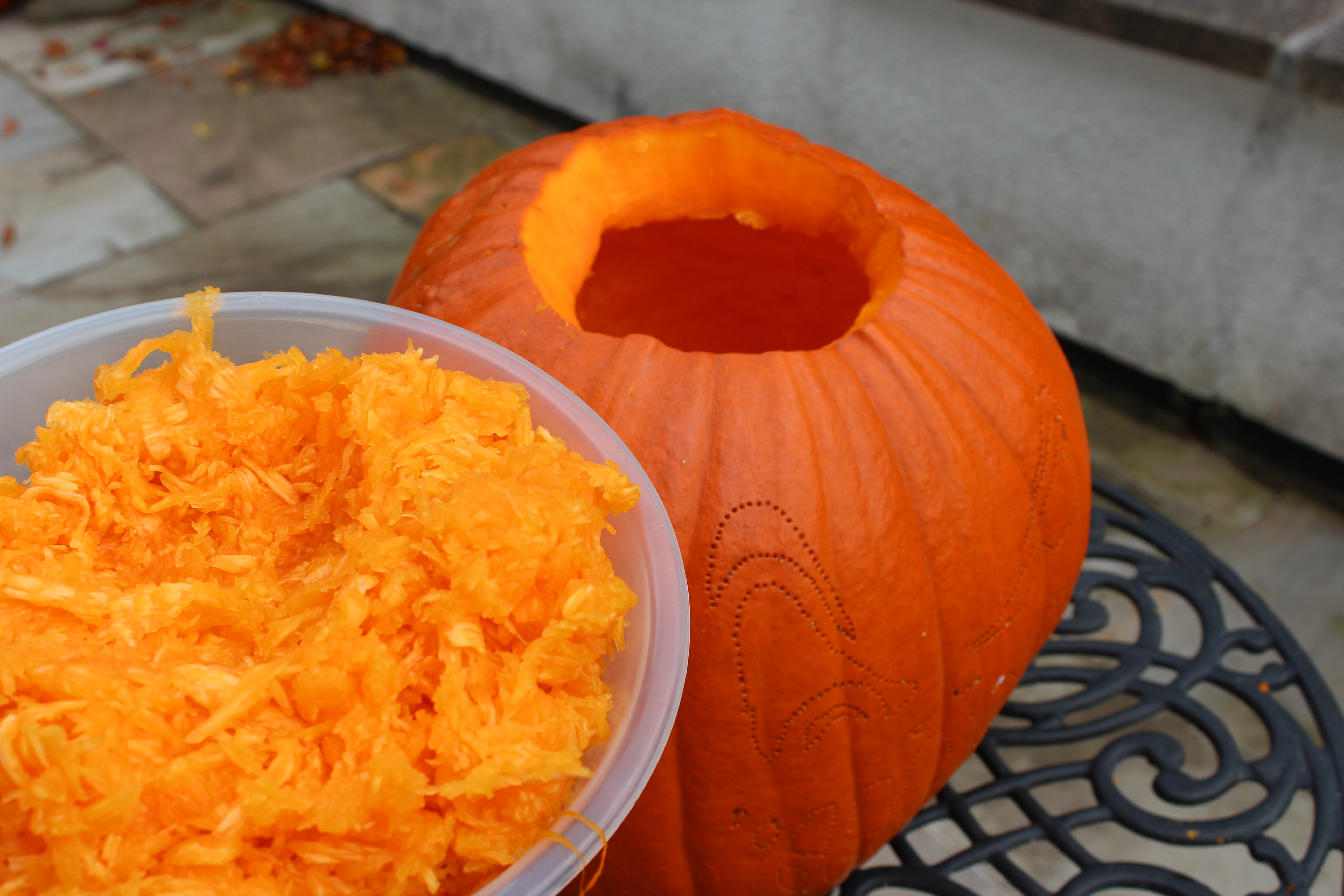 How do you carve a pumpkin? Scoop out the inside