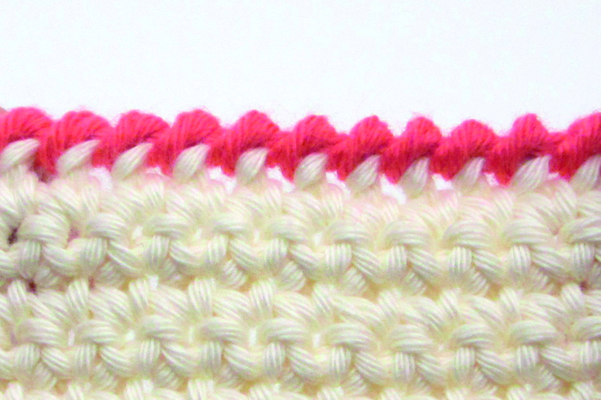 How to crochet crab stitch step 07