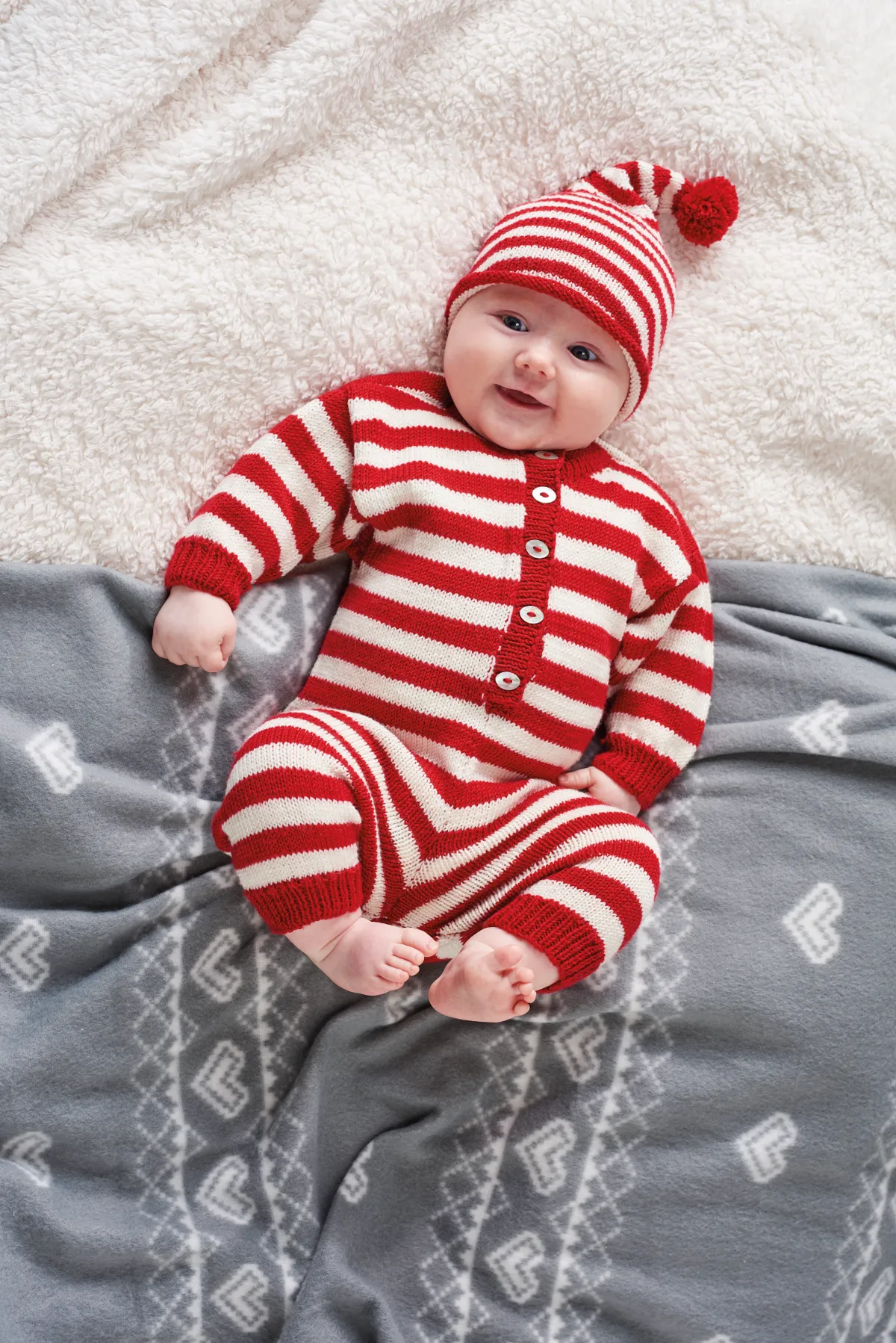 Twopumpkin Newborn Baby Boy Knit Onesie Ribbbed Romper