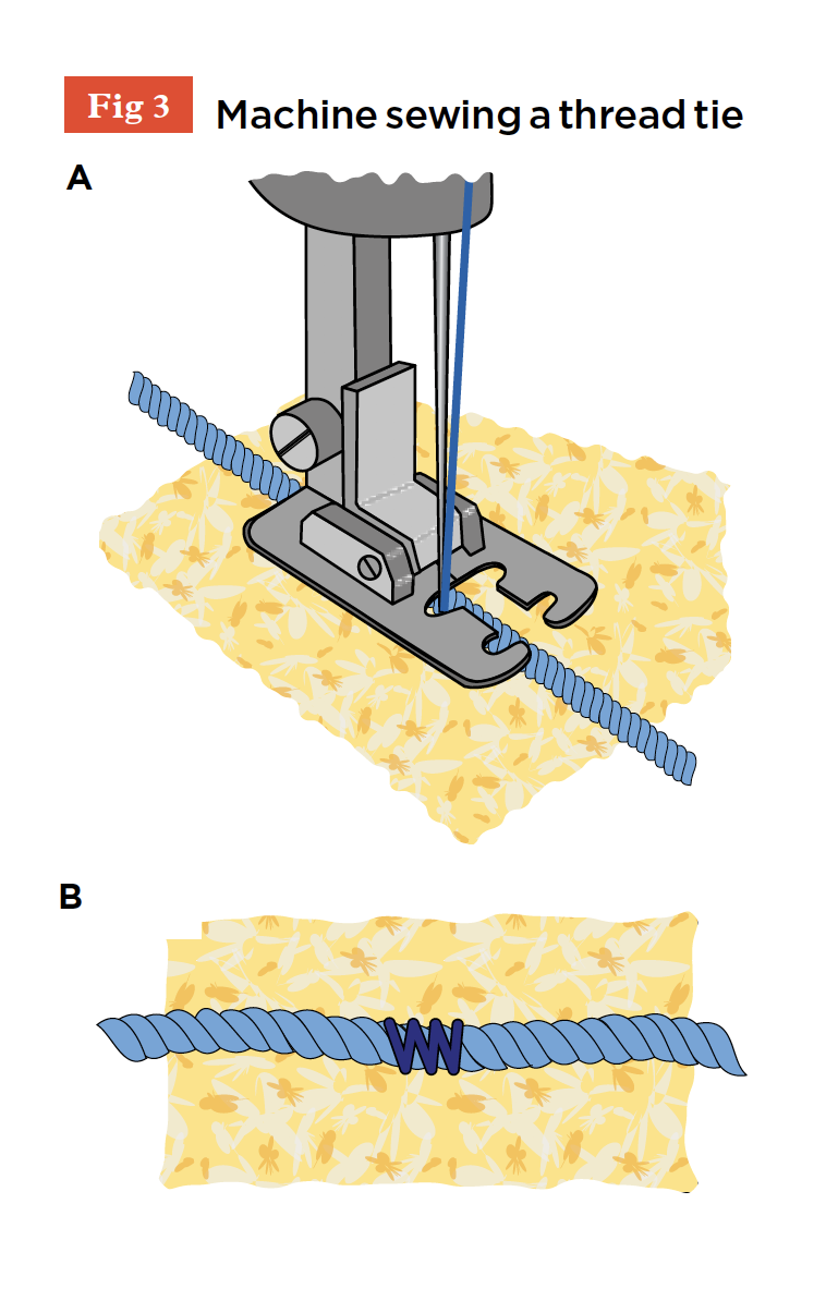 How to tie a quilt by machine