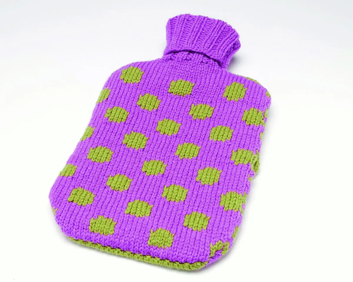 Knitted hot water bottle cover pattern