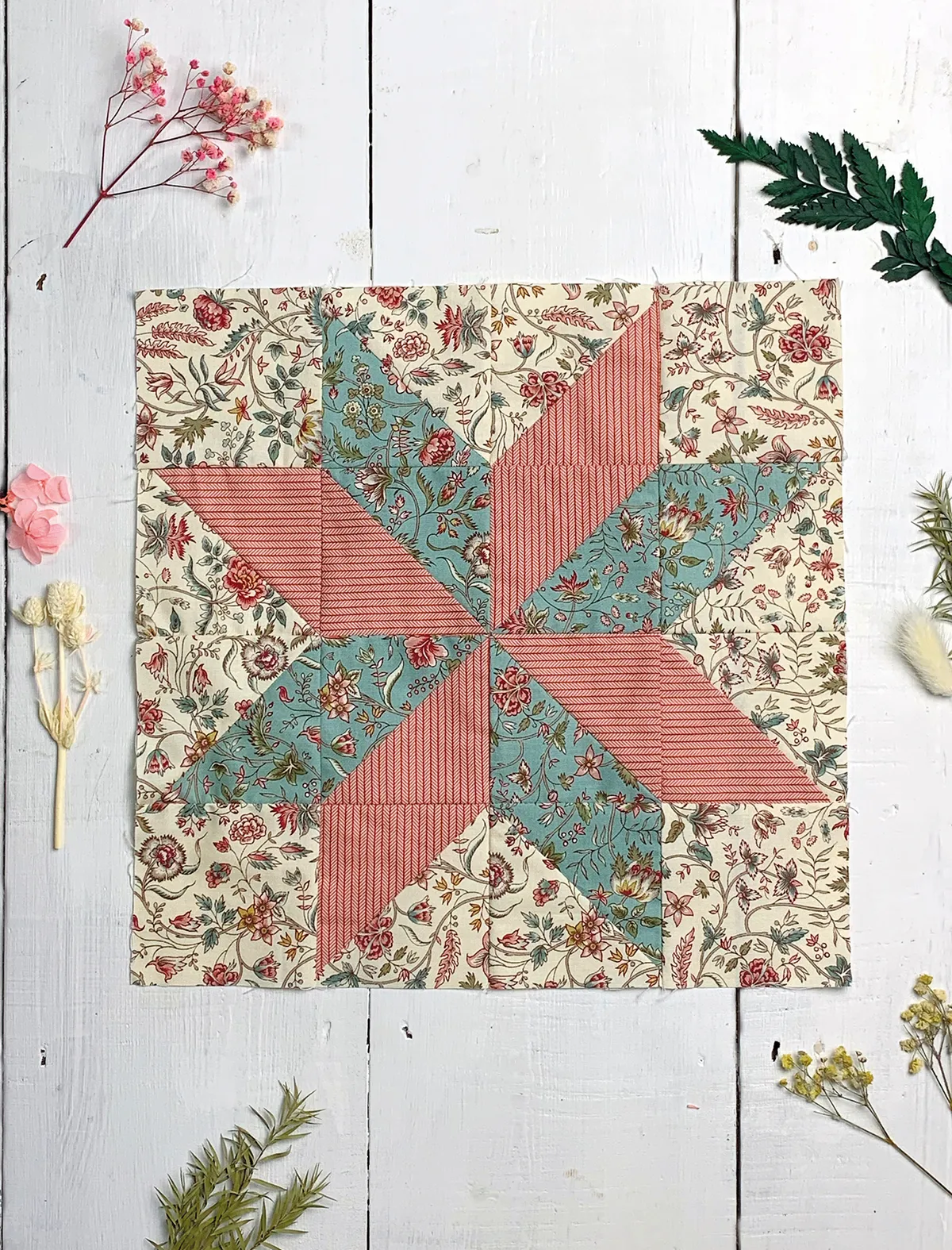 Ribbon Lea Quilt Block of the month
