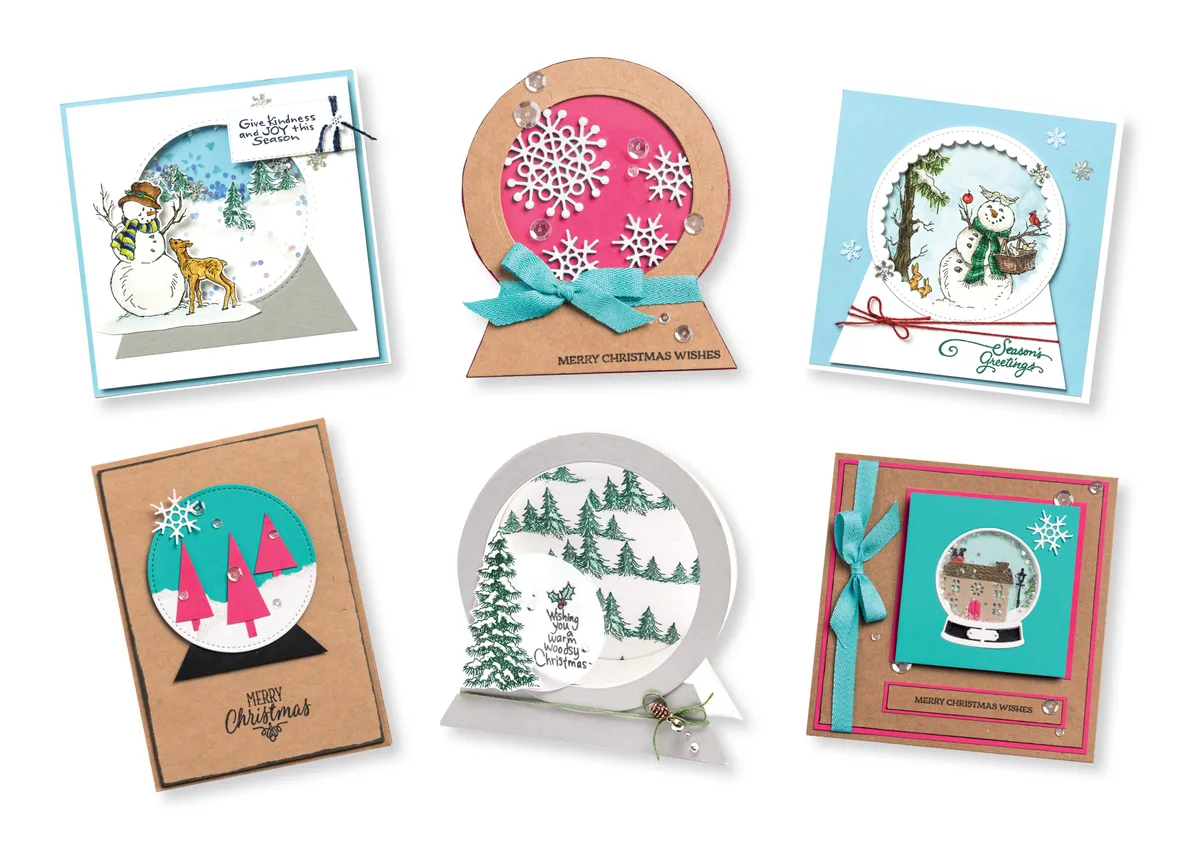 Snow globe Christmas cards