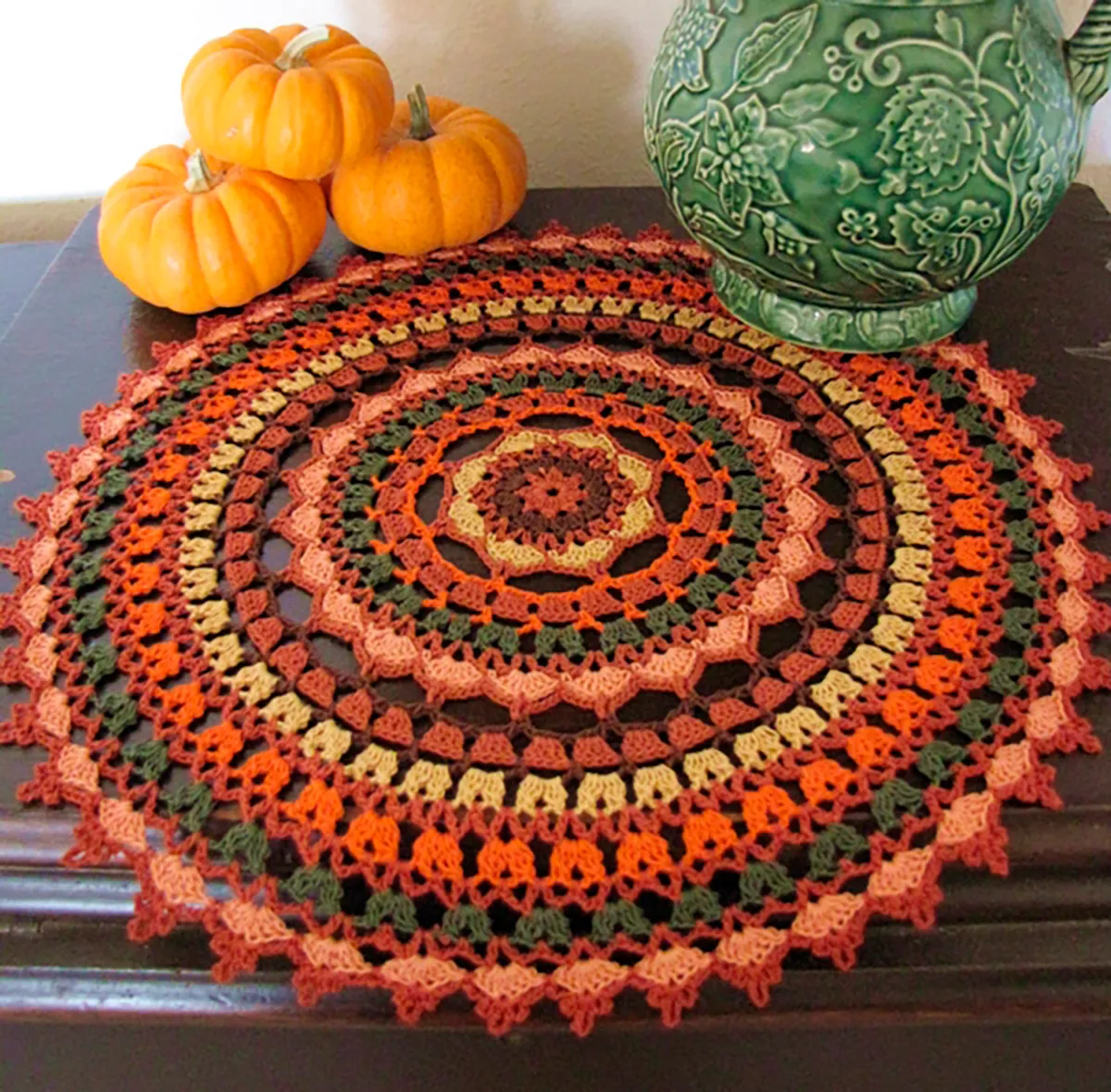 autumn spice doily crochet pattern