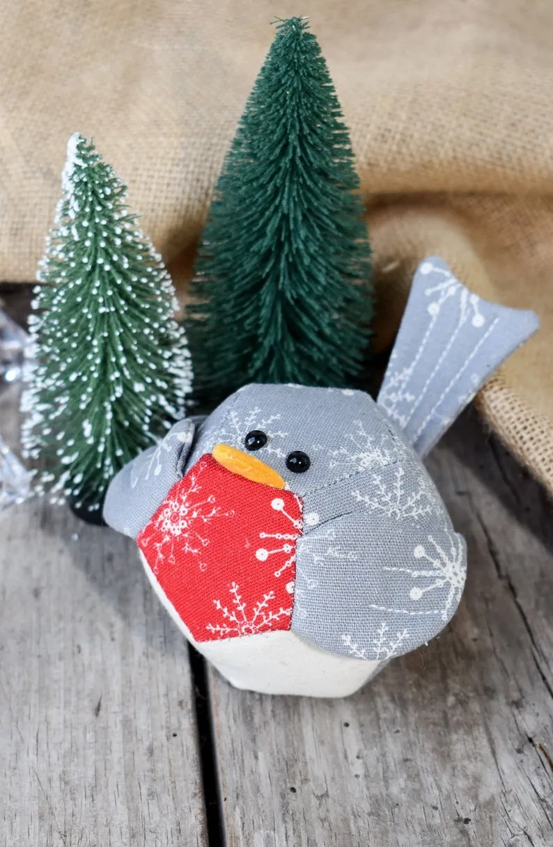 Christmas sewing projects – Penti patch robin