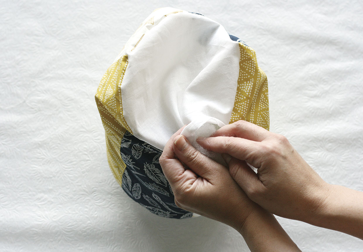 DIY drum pouffe easy home sewing pattern step four