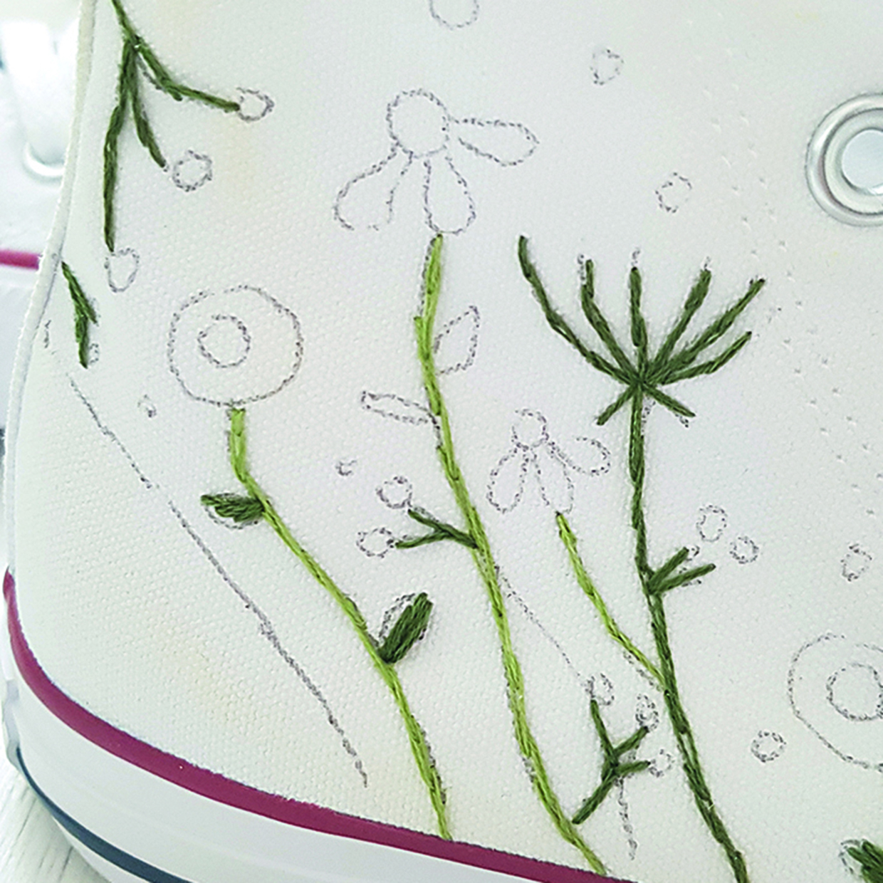 embroidered shoes step 3