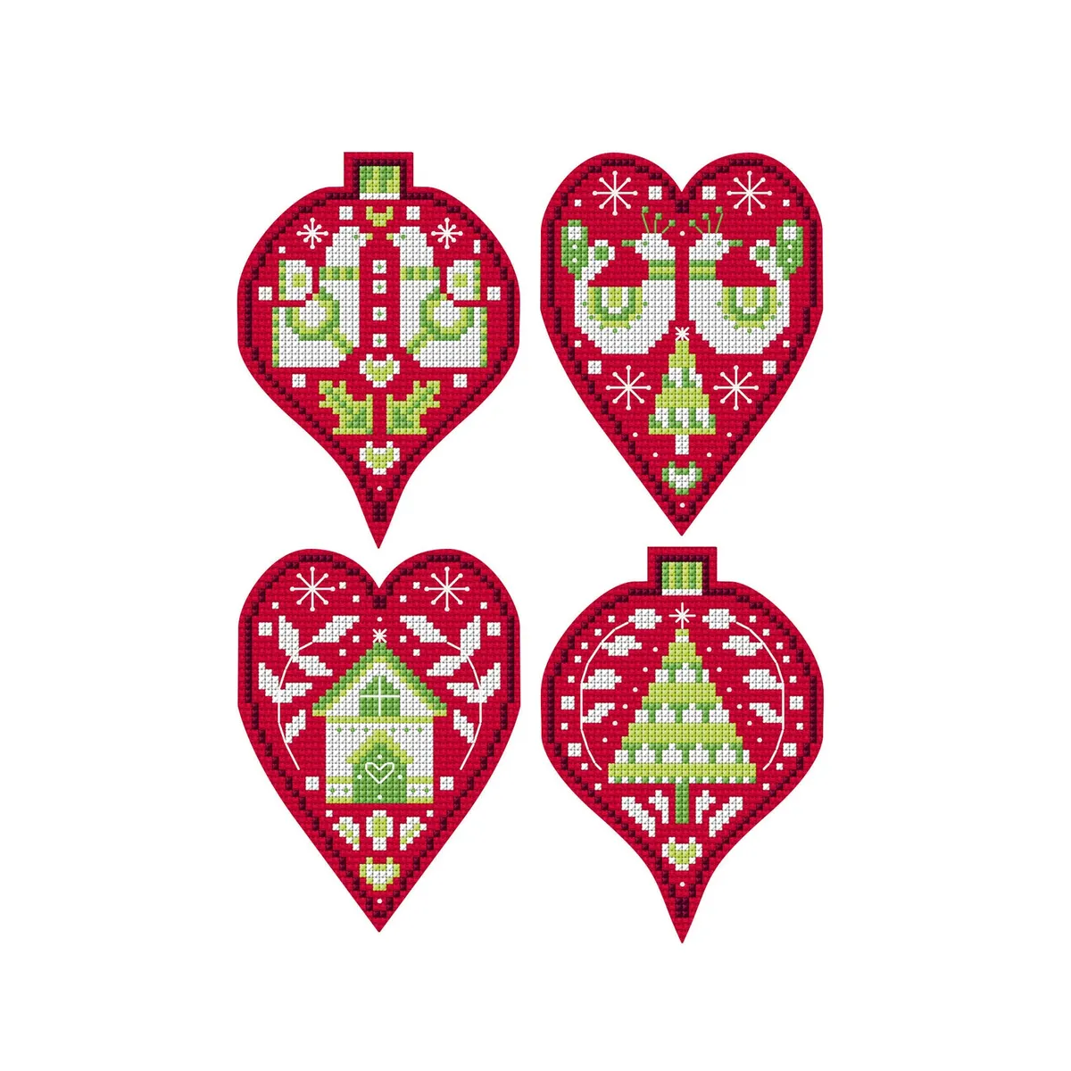 cross stitch christmas ornament folksy