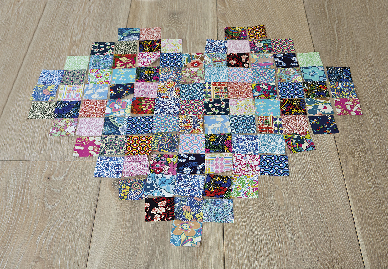 How to make a heart quilt Figure A