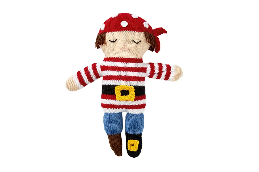 Pirate toy knitting pattern flat