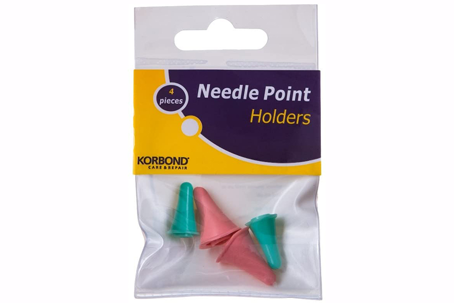 How to knit with double pointed needles, point protectors, Korbond