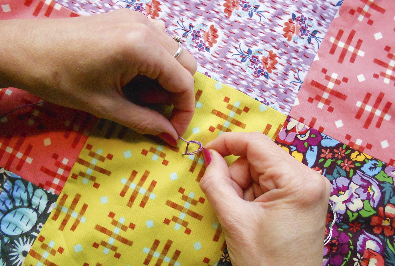 How to make a kantha quilt fig e