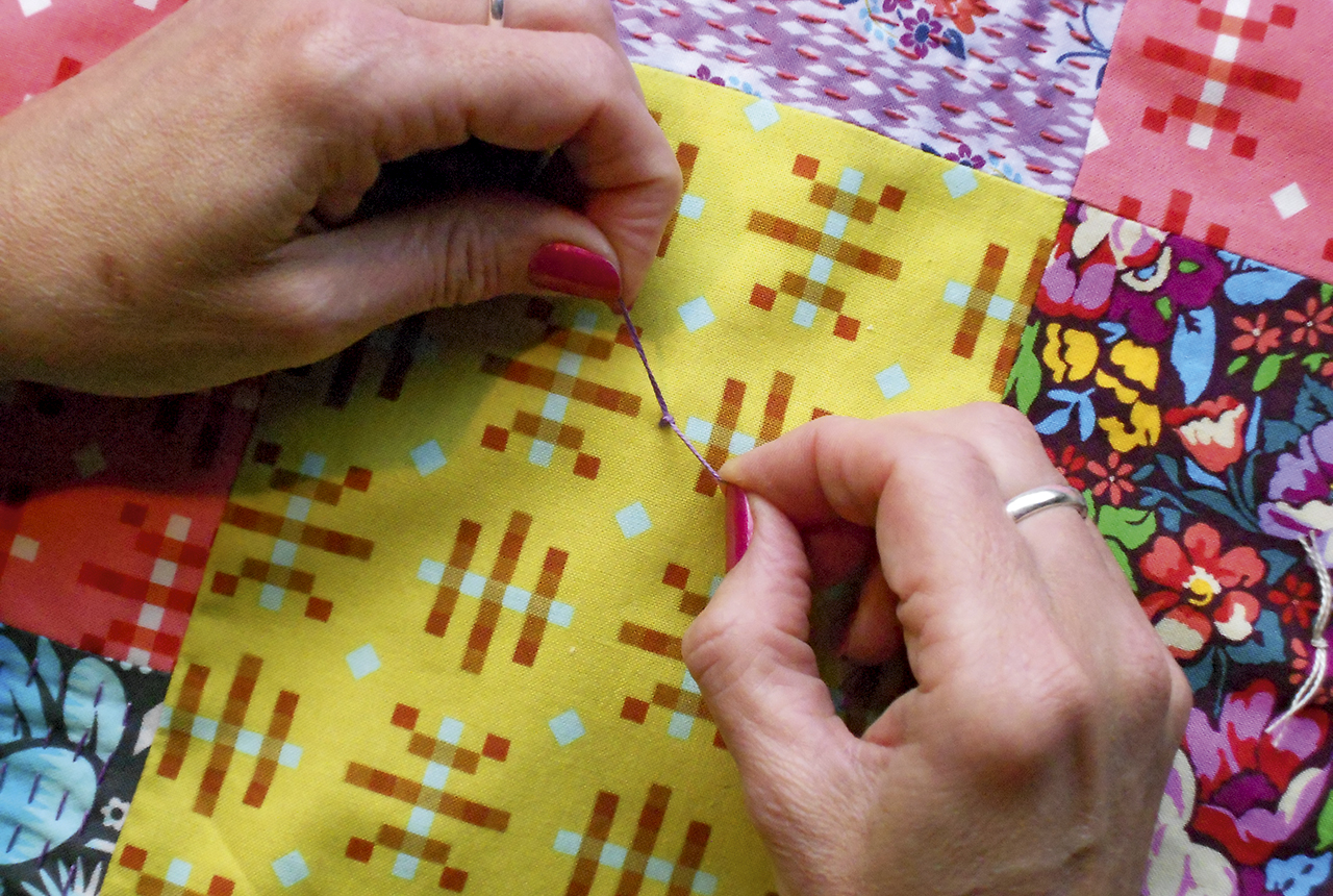 How to make a kantha quilt fig f