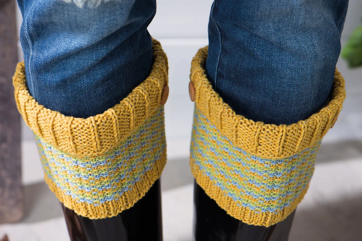 Knitted boot toppers