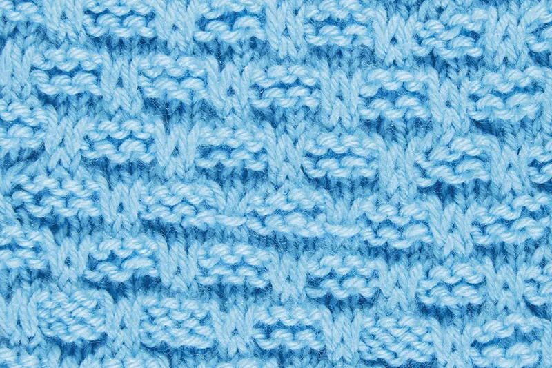 Slip stitch knitting Brick Relief Stitch