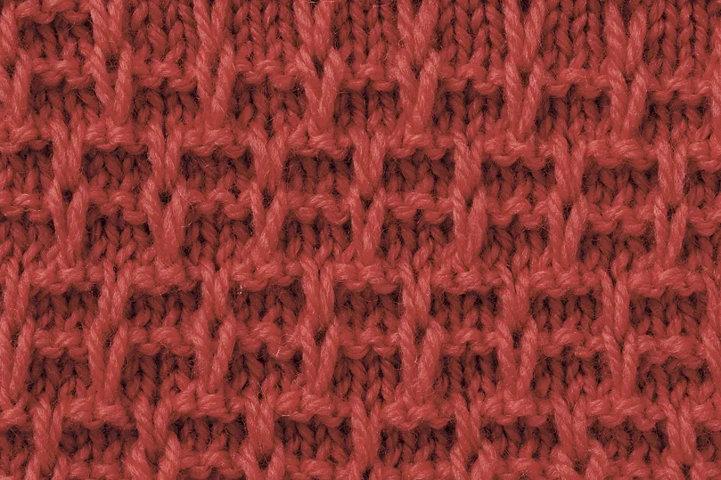 Slip stitch knitting Checkerboard
