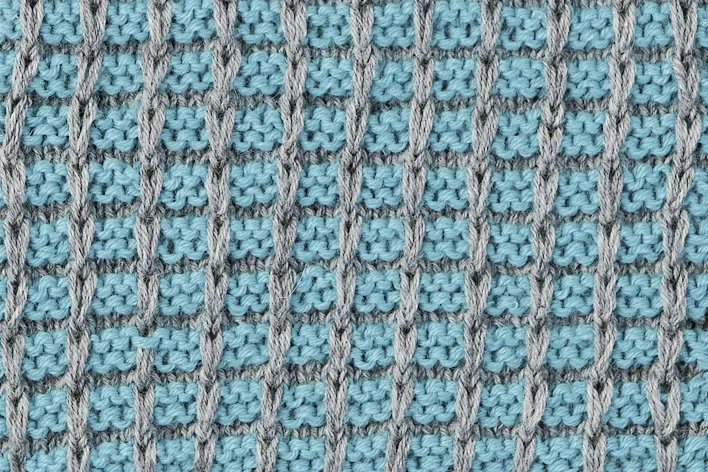 Slip stitch knitting Colour Basket
