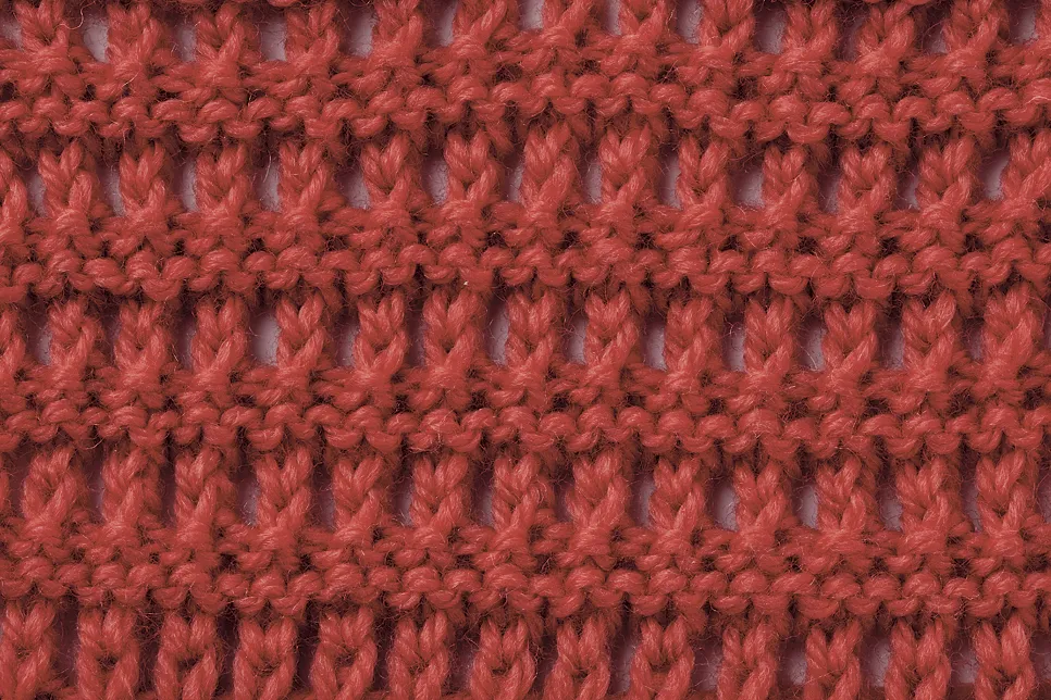 Slip stitch knitting Pillars
