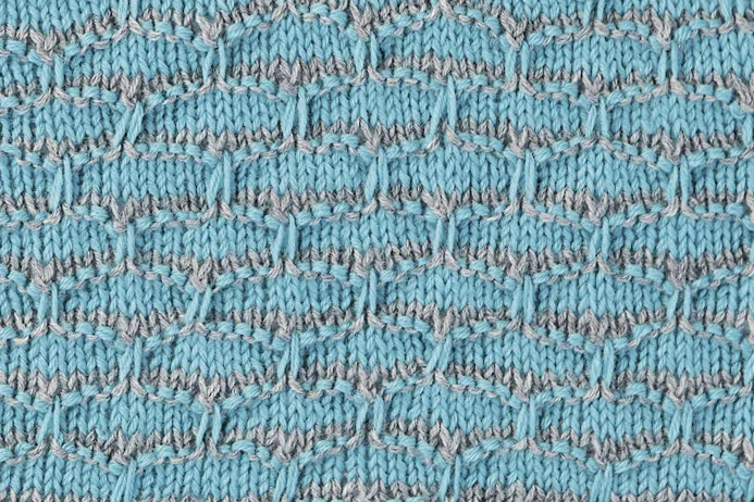 Slip stitch knitting Two Colour Dip