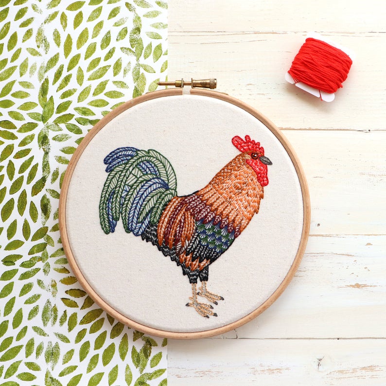 chicken pattern rooster