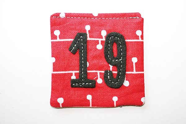 How to make a fabric advent calendar step 2