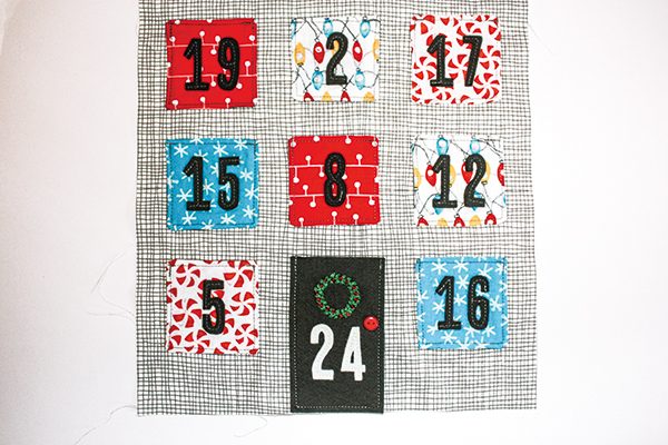 How to make a fabric advent calendar step 4