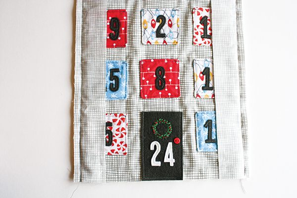 How to make a fabric advent calendar step 6
