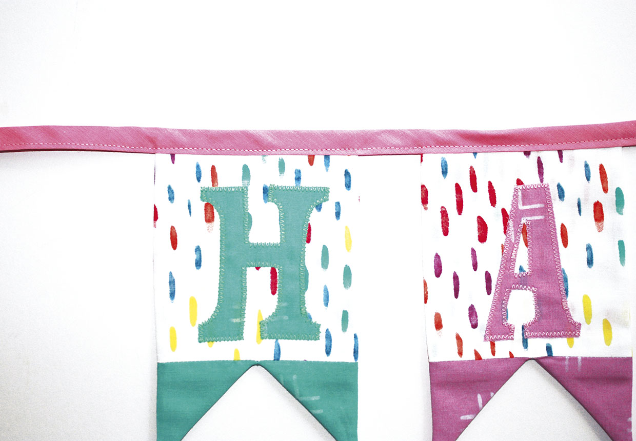 How to make happy birthday bunting step eight