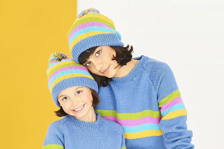 Best hat knitting patterns Striped Hat Stylecraft