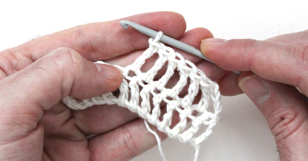 How to crochet double treble step 11