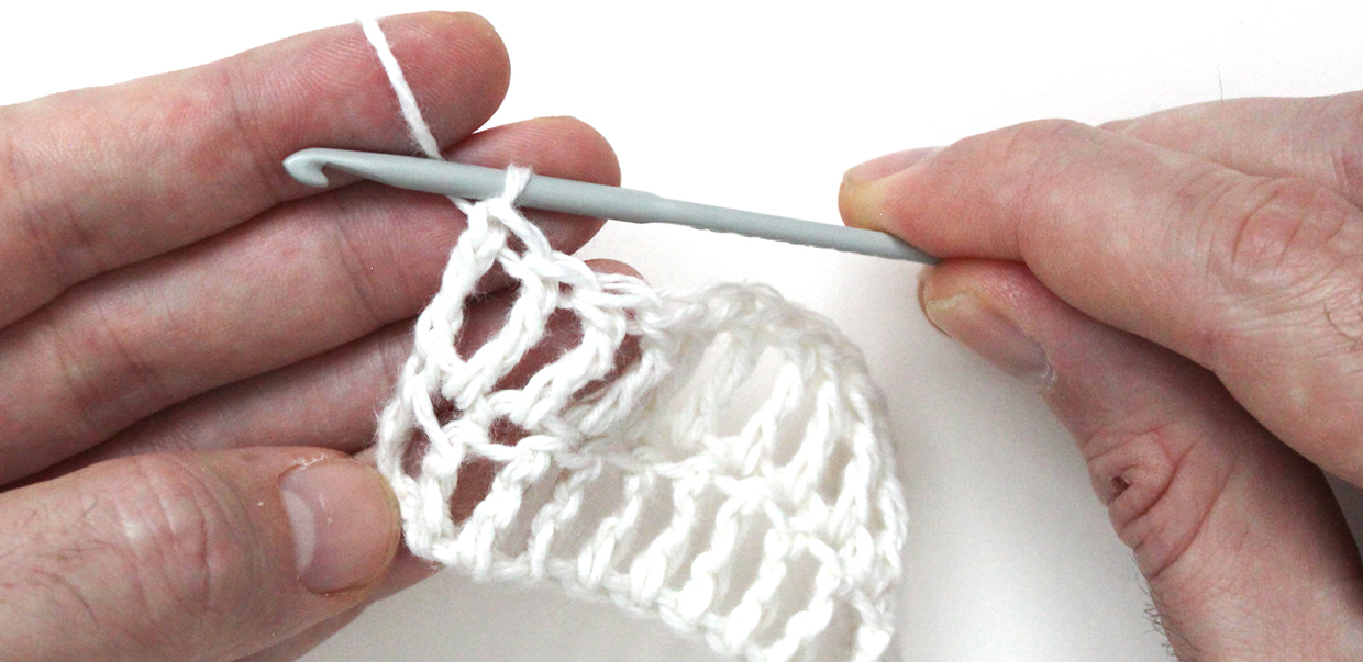 How to crochet double treble step 13