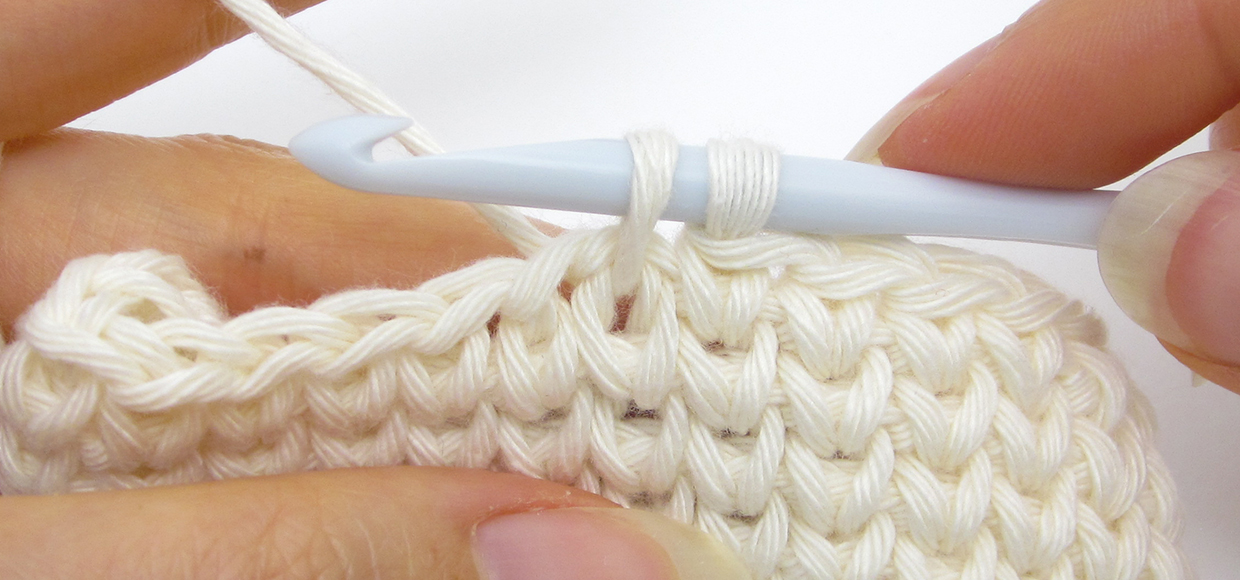 How to crochet knit stitch – dc knit stitches – step 03