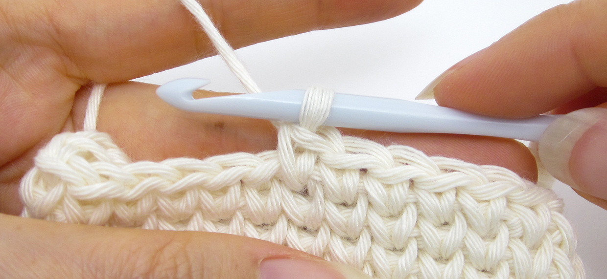 How to crochet knit stitch – dc knit stitches – step 04