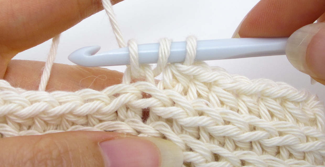 How to crochet knit stitch – htr knit stitches – step 03