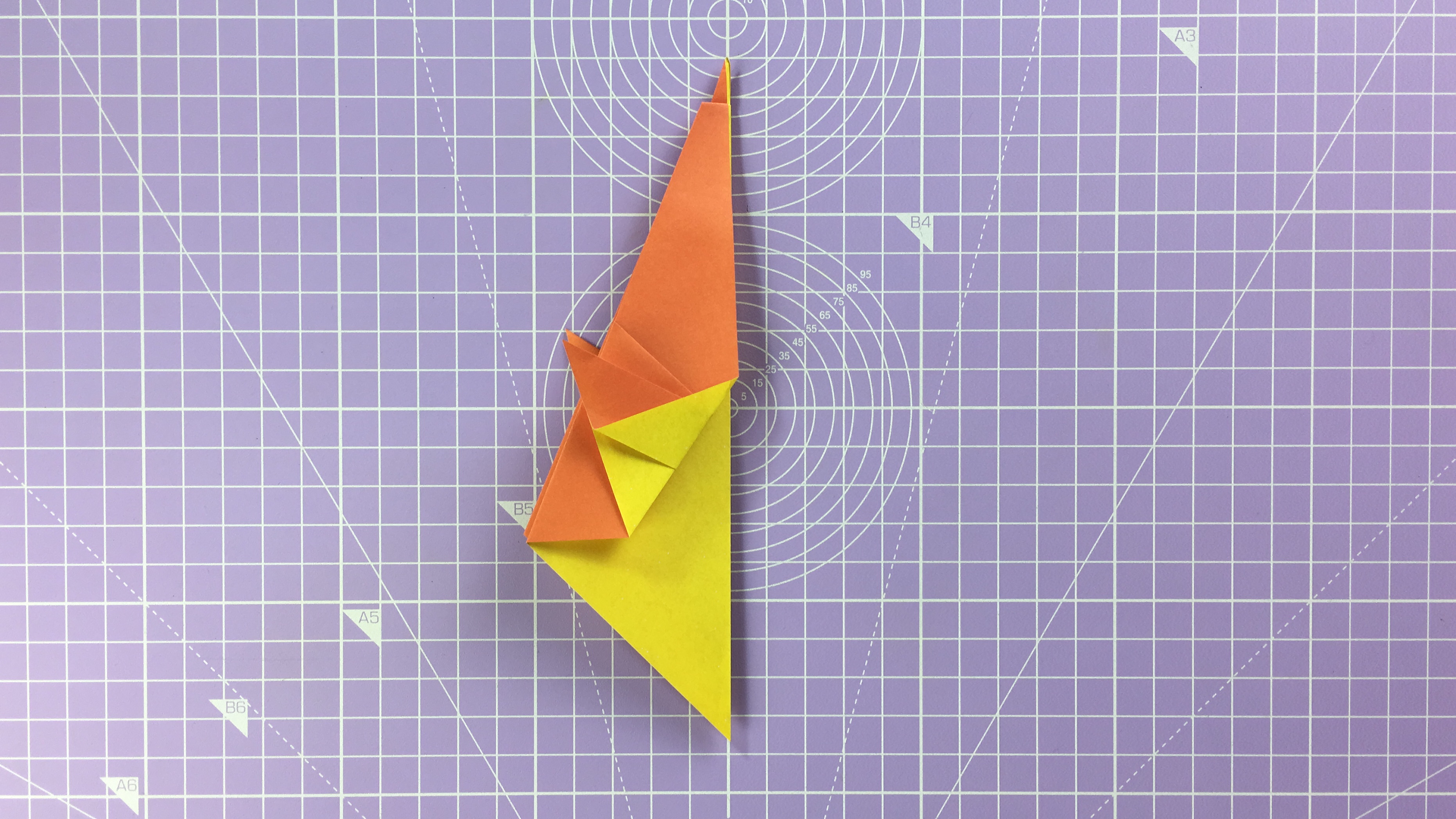 How to make an origami duck – step 10a