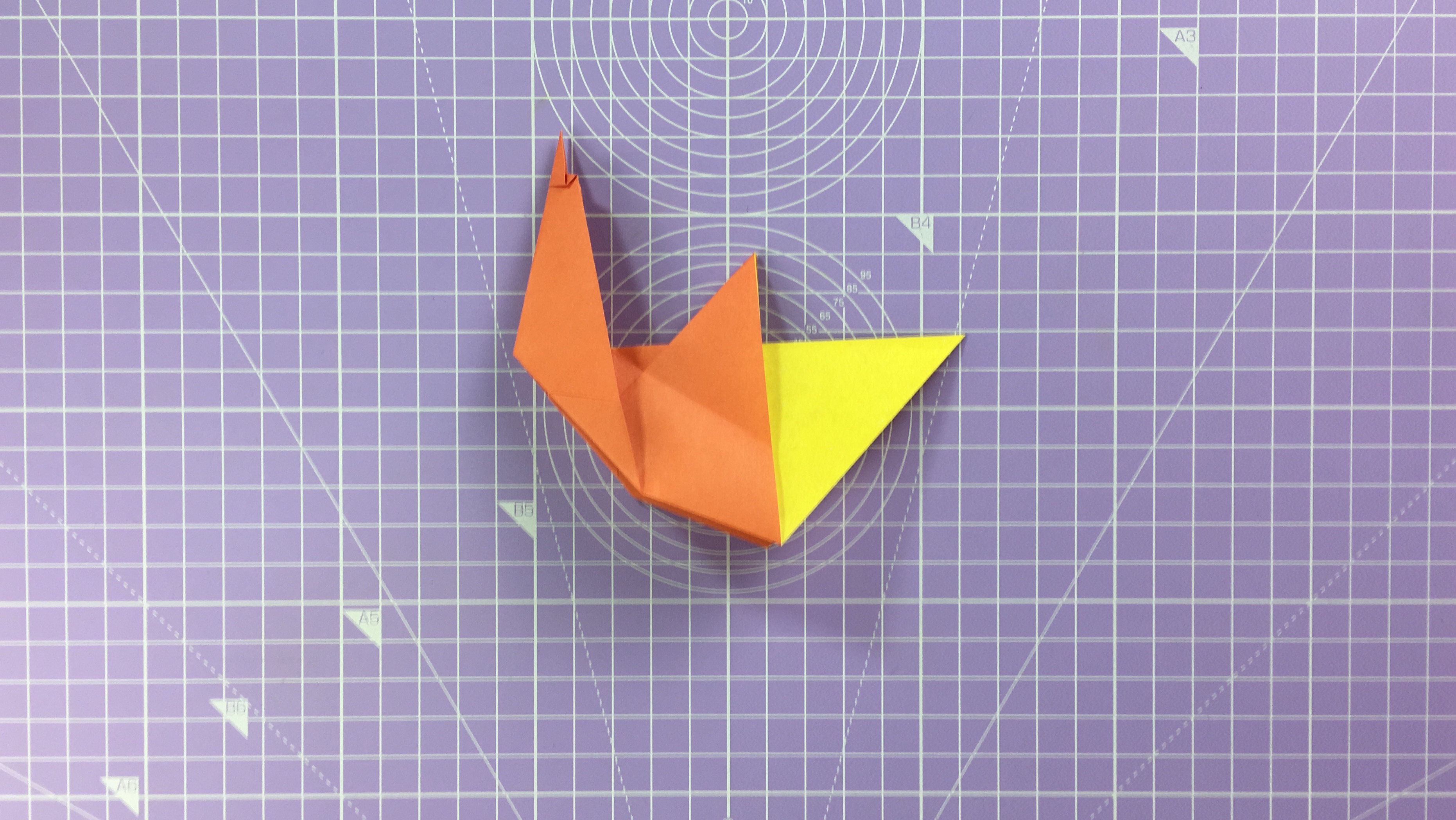 How to make an origami duck - step 12b