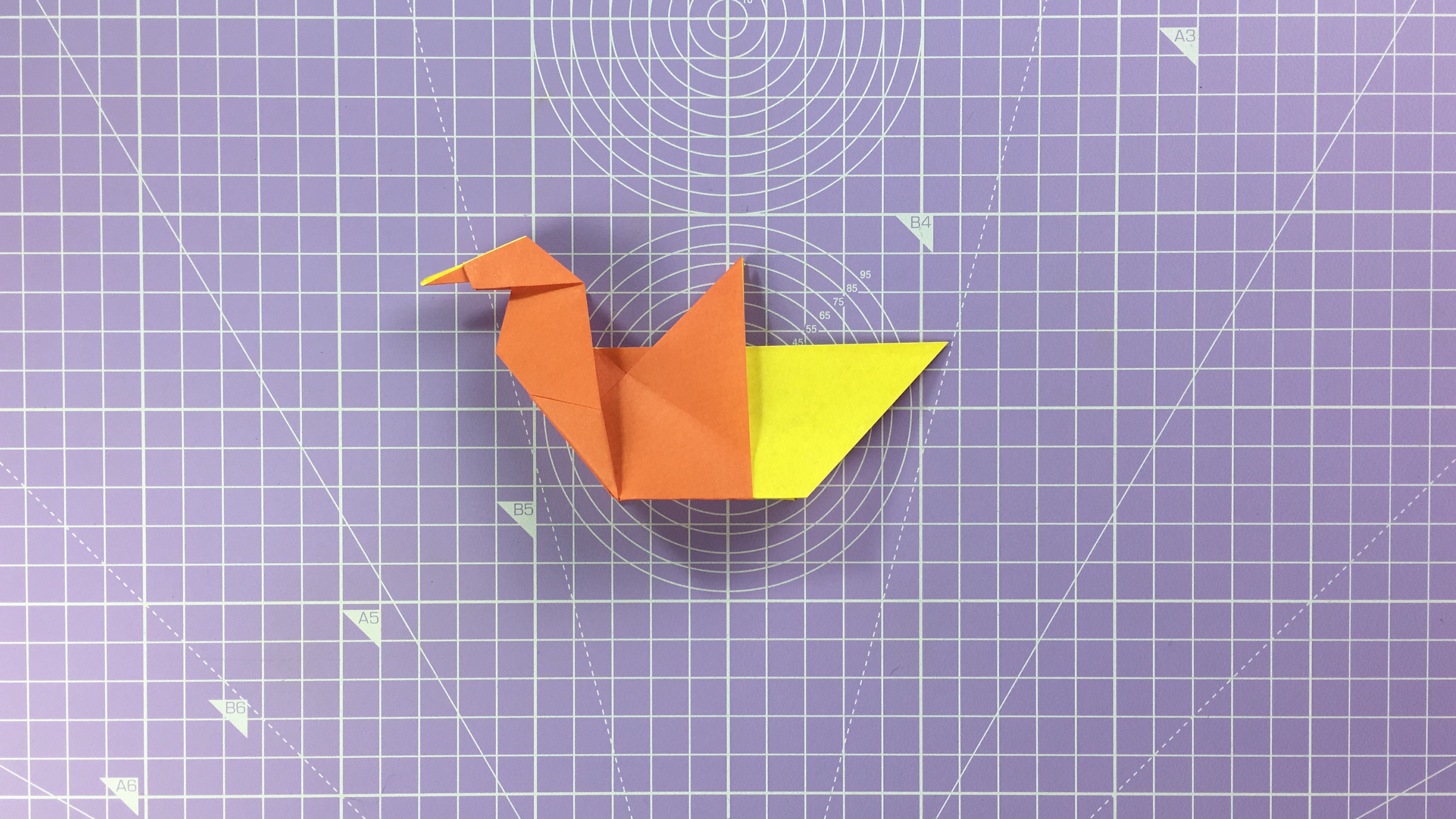 How to make an origami duck - step 14