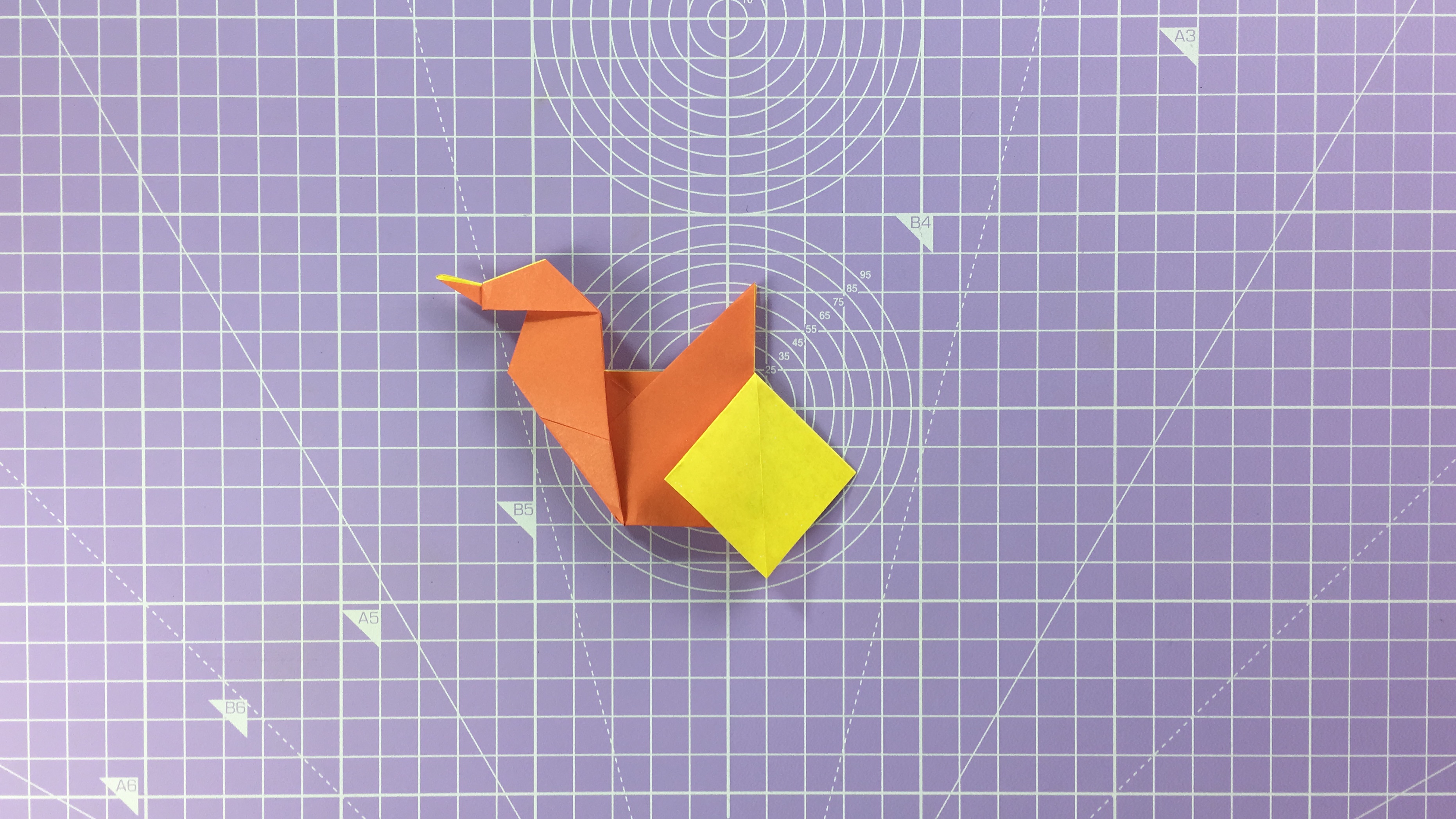 How to make an origami duck - step 17